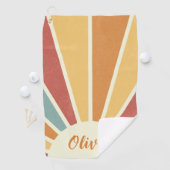 グルーヴグランジレトロスタイルサンシャインデザイン ゴルフタオル (インサイチュ)