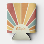 グルーヴグランジレトロスタイルサンシャインデザイン 缶クーラー (正面)