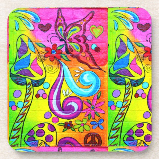 グルーヴサイケデリック魔法マッシュルームコースター コースター (正面)