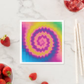 グルーヴファンキーカラフルレト絞り染めパターン紙 スタンダードカクテルナプキン (インサイチュ)