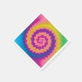 グルーヴファンキーカラフルレト絞り染めパターン紙 スタンダードカクテルナプキン (角)