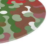 グルーヴファンキーレトロボホレッドとグリーンクリスマス カッティングボード (角)