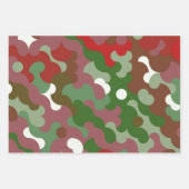 グルーヴファンキーレトロボホレッドとグリーンクリスマス ラッピングペーパーシート (正面2)