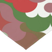 グルーヴファンキーレトロボホレッドとグリーンクリスマス ロングテーブルランナー (コーナー)