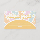 グルーヴベビーレトロベビーシャワーおむつラッフルエンクロー エンクロージャーカード (正面)