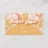 グルーヴベビーレトロベビーシャワーおむつラッフルエンクロー エンクロージャーカード (正面)