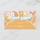 グルーヴベビーレトロベビーシャワーおむつラッフル エンクロージャーカード (正面)