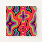 グルーヴモダンコロフルレトロレインボホ抽象芸術 ノートブック (裏面)