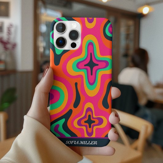 グルーヴモダンコロフルレトロレインボホ抽象芸術 Case-Mate iPhoneケース
