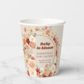 グルーヴモダンテラコッタブルゴーニュ赤面タンフローラ 紙コップ (裏面)