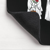 グルーヴヴィンテージフローラ幽霊かわいいハロウィン不気味 マウスパッド (コーナー)