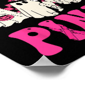 グルーヴ衣服ピンク乳癌の戦士かわいい幽霊 ポスター (角)