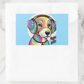 グルーヴ・パピー 長方形シール (バッグ)