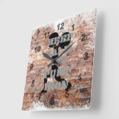 グルー素晴らしンジム スクエア壁時計 (傾斜)