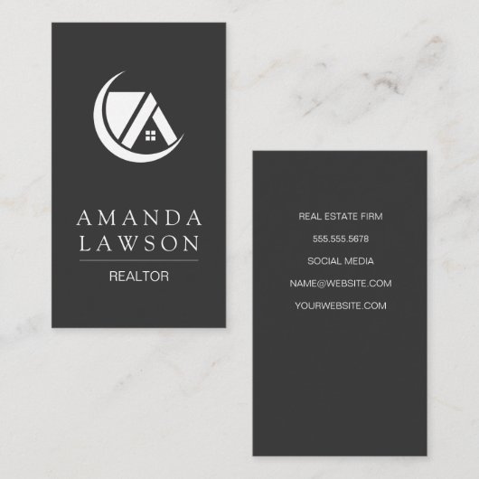 グレお洒落ー |不動産仲介業者 予約カード (正面/裏面)