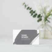 グレはっきりしたーグランジブラッシュストローク 名刺 (スタンド正面)