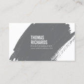 グレはっきりしたーグランジブラッシュストローク 名刺 (正面)