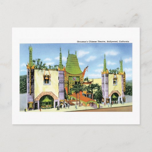 グレアムの中国劇場（ハリウッド、カリフォルニア） ポストカード (正面)