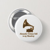 グレアム・ベルは私の同郷人です 缶バッジ (正面&裏面)