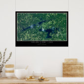 グレアーズフェリー湖アーカンソー衛星ポスターマップ ポスター (キッチン)