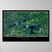 グレアーズフェリー湖アーカンソー衛星ポスターマップ ポスター (正面)