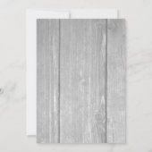 グレイかわいらしヴィンテージレース&バーラップウェディング招待 招待状 (裏面)