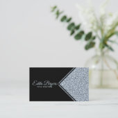 グレイきらめくダイヤモンドグリッター 名刺 (スタンド正面)