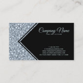 グレイきらめくダイヤモンドグリッター 名刺 (裏面)