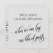 グレイときに私たちはあなたを延期したハグ結婚できる 招待状 (正面/裏面)