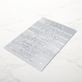 グレイのウィンター・ベビーシャワー「Baby It's Cold Outside」 箔招待状 (回転した状態)