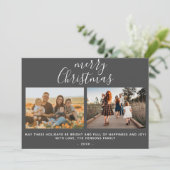 グレイのクリスマススクリプトファミリーフォトコラージュ シーズンカード (スタンド正面)