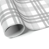 グレイのチェック柄 ラッピングペーパー (ロールコーナー)