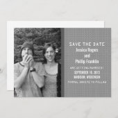 グレイのバイナリーコード写真 Save the Date 招待状 (正面/裏面)