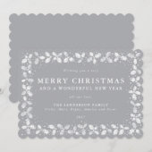 グレイのホリーデイリーフボーダー フラット 非写真 シーズンカード (正面/裏面)