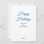 グレイのロシアンブルー猫のクリスマスまたはハヌカのカード シーズンカード (裏面)