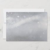 グレイの木の枝 ボール 雪の結晶 クリスマス 招待状 (裏面)