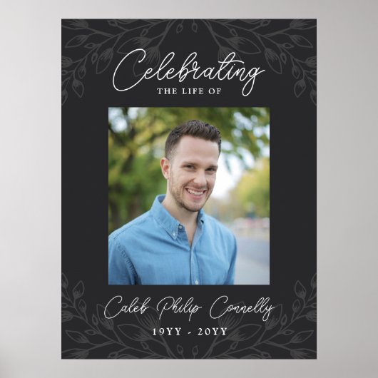 グレイの淡い緑の生命をお祝いする写真 ポスター (正面)