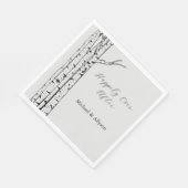 グレイの白樺の木の結婚式 スタンダードランチョンナプキン (角)