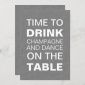 グレイの麻袋 21歳の誕生日招待状 招待状 (正面/裏面)