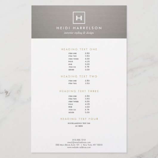 グレイの麻風呂敷にオリジナルイニシャル/モノグラムのBOXロゴ チラシ (正面)