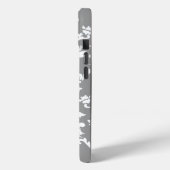 グレイはっきりしたダマスクアットエムポリオモファ Case-Mate iPhoneケース (裏面 / 左)