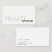 グレイはっきりしたブラックシンプル文字 名刺 (正面/裏面)