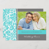 グレイアクアフォ結婚トの誓い更新招待状 招待状 (正面/裏面)