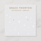 グレイアストロロジスタースイヤリングジュエリーディスプレイカード スクエア名刺 (正面)