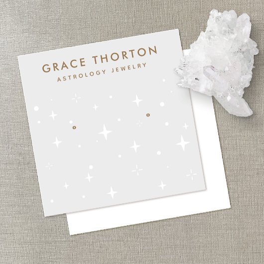 グレイアストロロジスタースイヤリングジュエリーディスプレイカード スクエア名刺