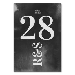 グレイアートビッグモダンモノグラムはっきりしたシンプル結婚ズ テーブルナンバー