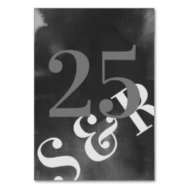 グレイアートビッグモダンモノグラムはっきりしたシンプル結婚ズ テーブルナンバー