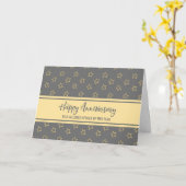 グレイイエロースターズ従業員記念日カード カード (黄色い花)