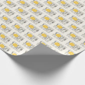 グレイイエローローズ・オブ・テキサス州 ラッピングペーパー (角)