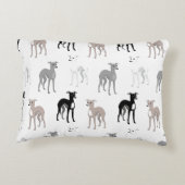 グレイイタリアンハウンズとホイッペッツが世紀中モダン頃 アクセントクッション (裏面)